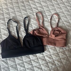 Brand new, Women's Black and Coral Bralette Set, size medium.